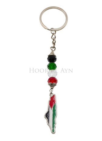 Schlüsselanhänger Palestine mit Perlen – Hoor Al Ayn