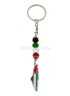 Schlüsselanhänger Palestine mit Perlen – Hoor Al Ayn