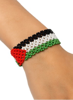 Palestine Perlenarmband – dehnbar | Hoor Al Ayn