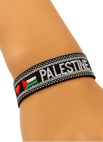 Palästina Stoffarmband bestickt | Solidaritätsarmband | Hoor Al Ayn