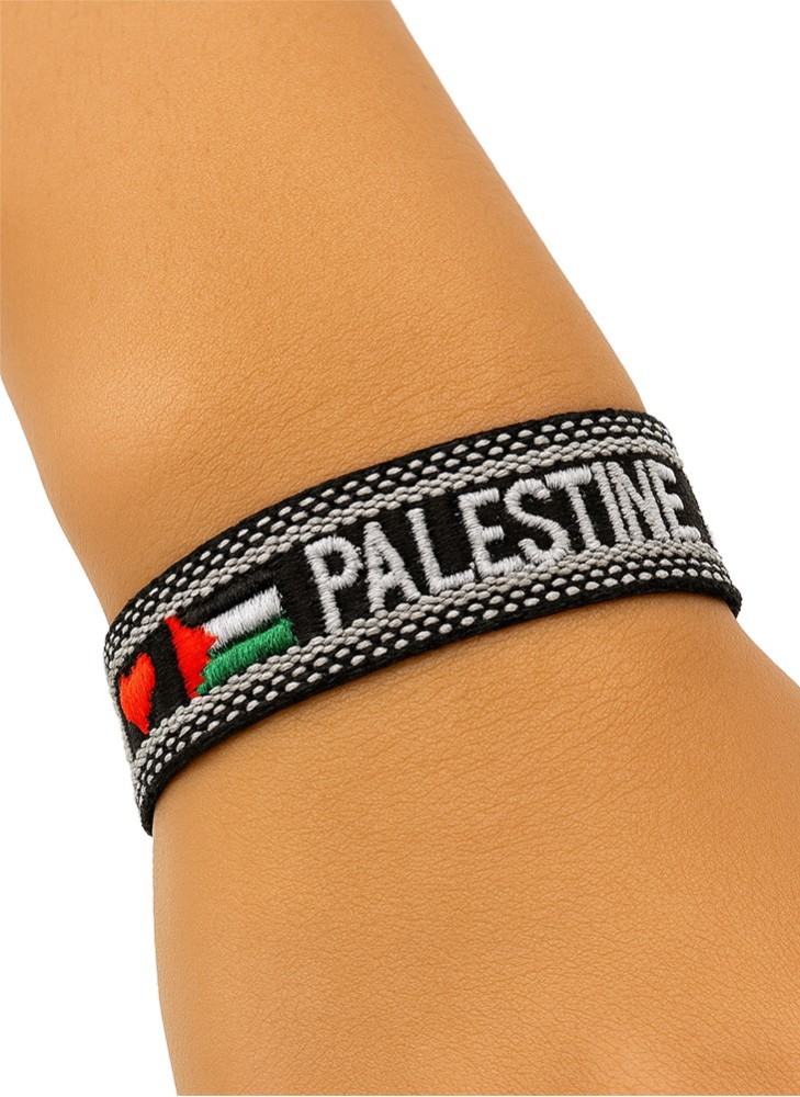 Palästina Stoffarmband bestickt | Solidaritätsarmband | Hoor Al Ayn
