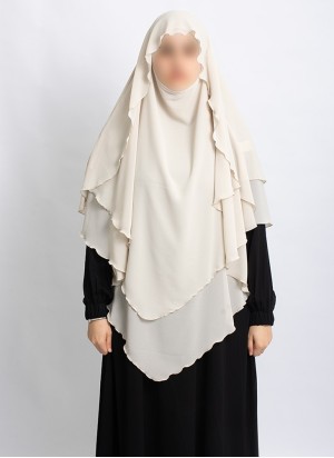 Khimar aus Chiffon – Zweilagig & Bedeckend