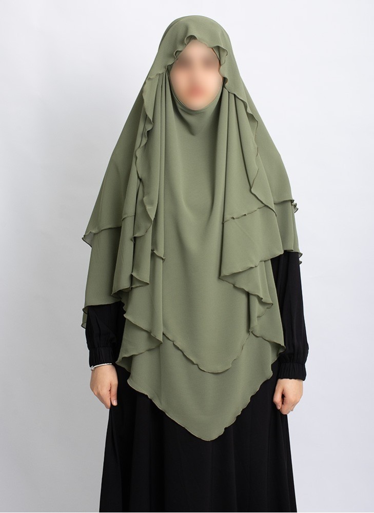 Khimar aus Chiffon – Zweilagig & Bedeckend