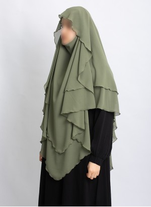 Khimar aus Chiffon – Zweilagig & Bedeckend