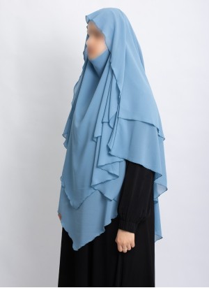 Khimar aus Chiffon – Zweilagig & Bedeckend