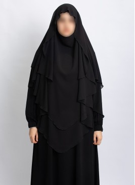 Khimar aus Chiffon – Zweilagig & Bedeckend