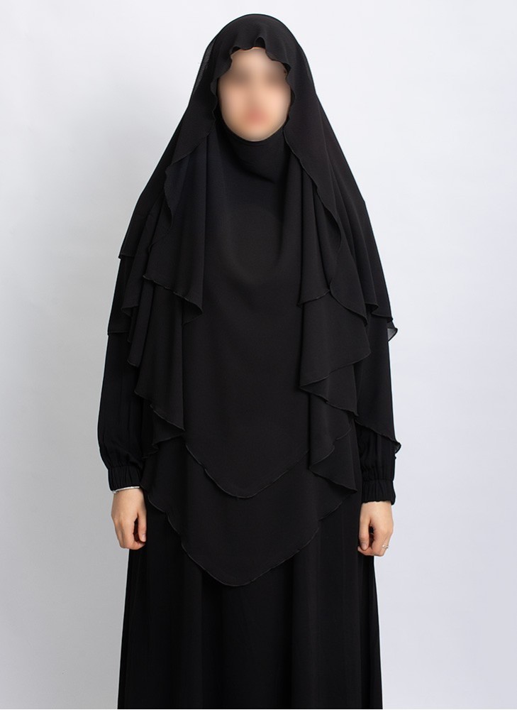 Khimar aus Chiffon – Zweilagig & Bedeckend