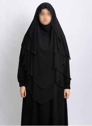 Khimar aus Chiffon – Zweilagig & Bedeckend