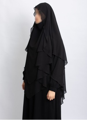 Khimar aus Chiffon – Zweilagig & Bedeckend