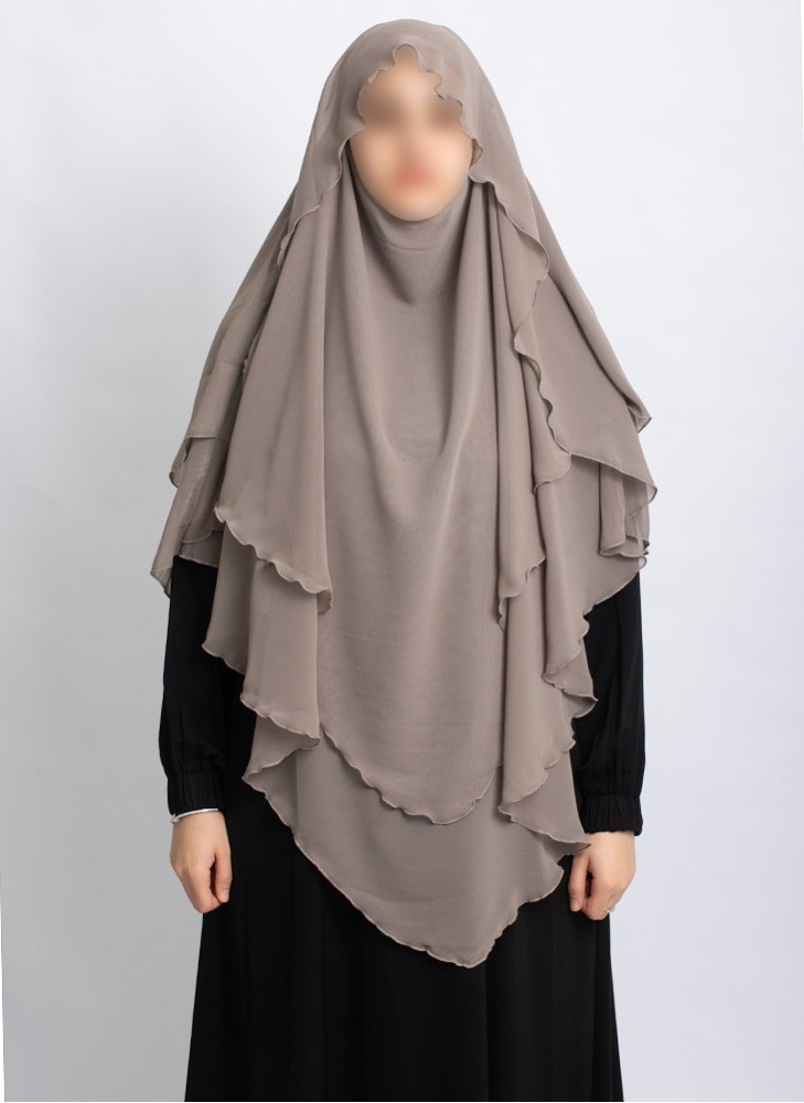 Khimar aus Chiffon – Zweilagig & Bedeckend