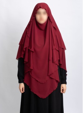 Khimar aus Chiffon – Zweilagig & Bedeckend