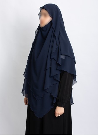 Khimar aus Chiffon – Zweilagig & Bedeckend