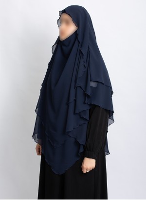 Khimar aus Chiffon – Zweilagig & Bedeckend