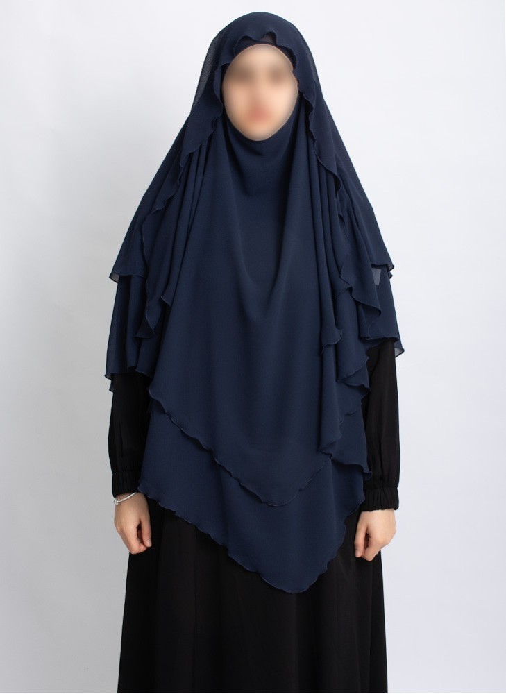 Khimar aus Chiffon – Zweilagig & Bedeckend