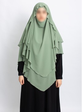 Khimar aus Chiffon – Zweilagig & Bedeckend