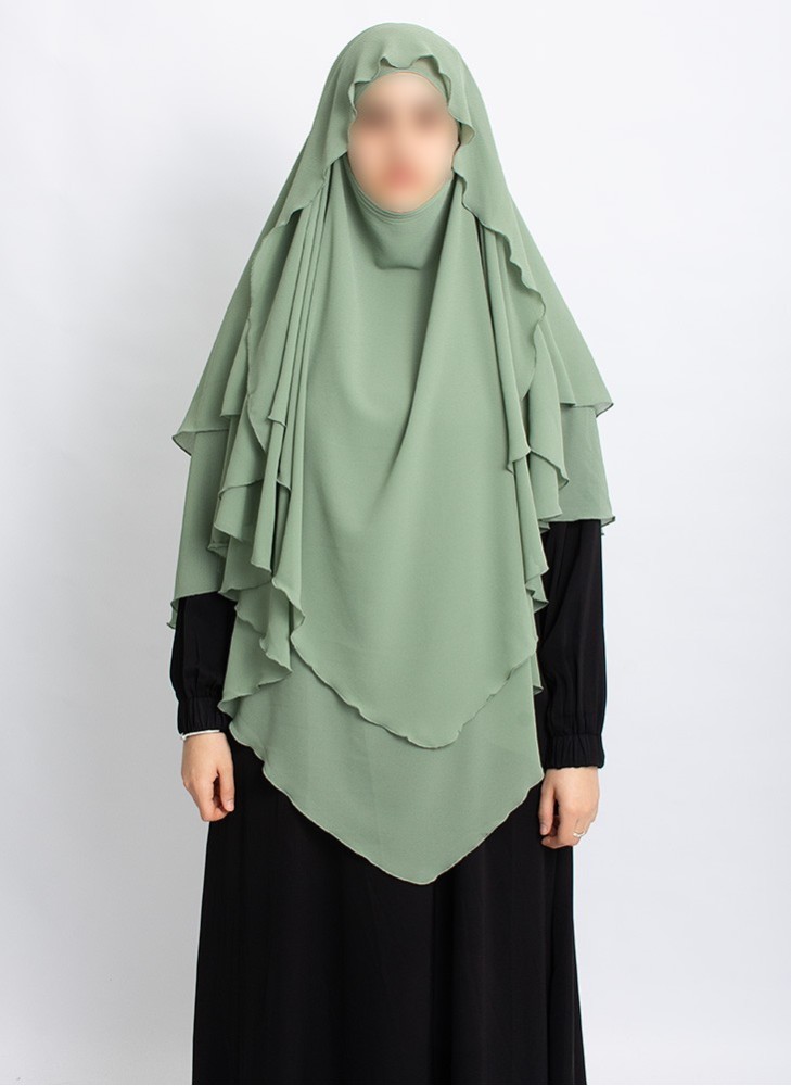 Khimar aus Chiffon – Zweilagig & Bedeckend