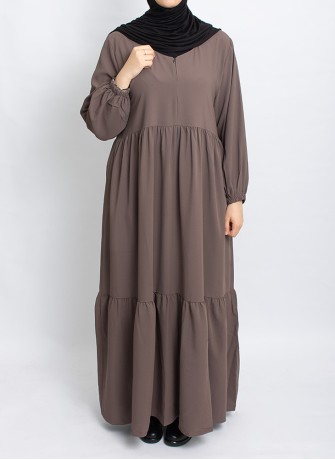 Abaya Hoor Classic – Elegante Abaya in Bordeaux | Hoor Al Ayn