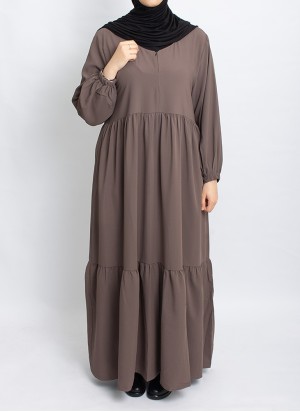 Abaya Hoor Classic – Elegante Abaya in Bordeaux | Hoor Al Ayn