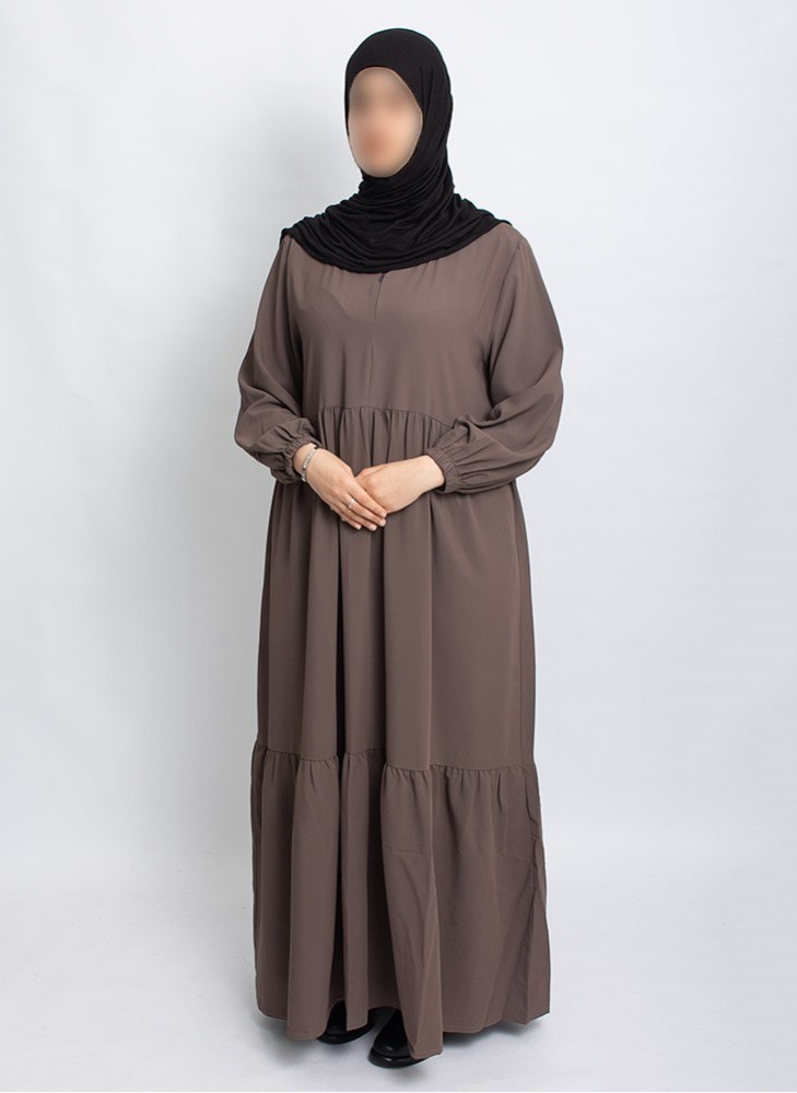 Abaya Hoor Classic – Elegante Abaya in Bordeaux | Hoor Al Ayn