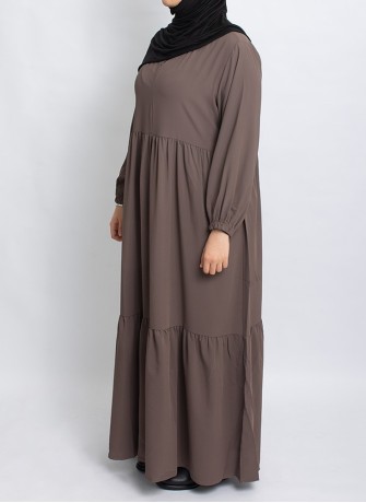 Abaya Hoor Classic – Elegante Abaya in Bordeaux | Hoor Al Ayn