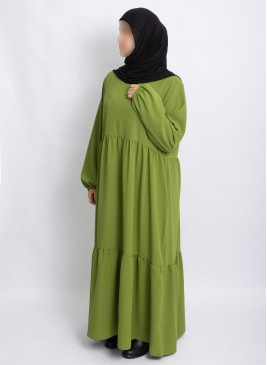 Abaya Hoor Classic – Elegante Abaya in Pistazie | Hoor Al Ayn