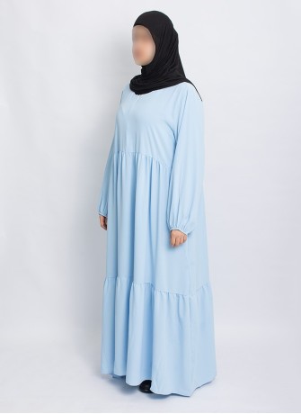 Abaya Hoor Classic – Elegante Abaya in Hellblau | Hoor Al Ayn