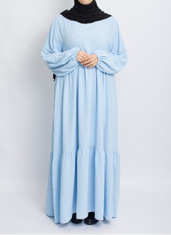 Abaya Hoor Classic – Elegante Abaya in Hellblau | Hoor Al Ayn