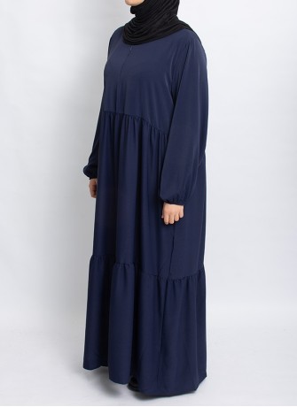 Abaya Hoor Classic – Elegante Abaya in Dunkelblau | Hoor Al Ayn