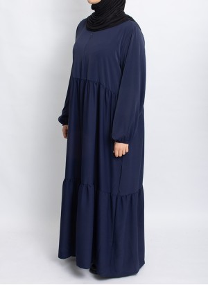 Abaya Hoor Classic – Elegante Abaya in Dunkelblau | Hoor Al Ayn