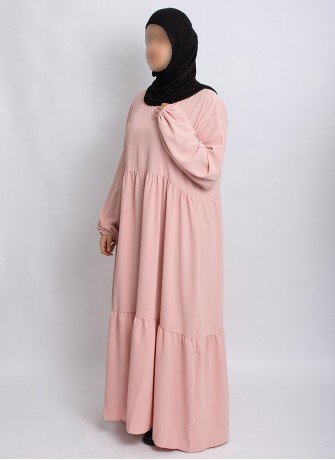 Abaya Hoor Classic – Elegante Abaya in Rosa | Hoor Al Ayn