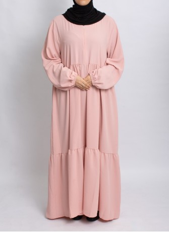 Abaya Hoor Classic – Elegante Abaya in Rosa | Hoor Al Ayn