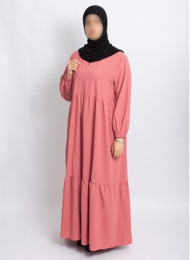 Abaya Hoor Classic – Elegante Abaya in Lachs | Hoor Al Ayn
