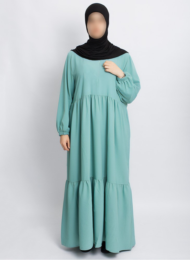 Abaya Hoor Classic – Elegante Abaya in Minze | Hoor Al Ayn