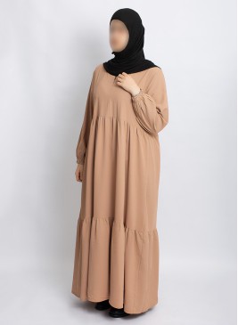 Abaya Hoor Classic – Elegante Abaya in Beige | Hoor Al Ayn