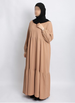 Abaya Hoor Classic – Elegante Abaya in Beige | Hoor Al Ayn