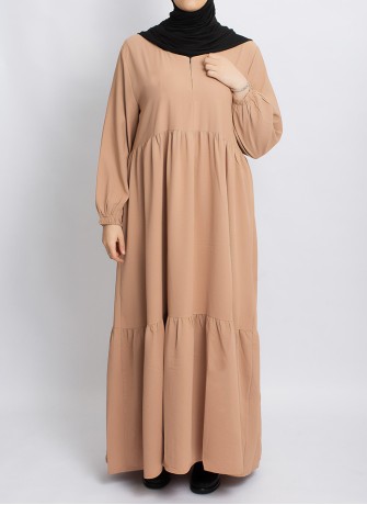 Abaya Hoor Classic – Elegante Abaya in Beige | Hoor Al Ayn