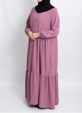Abaya Hoor Classic – Elegante Abaya in Beere | Hoor Al Ayn
