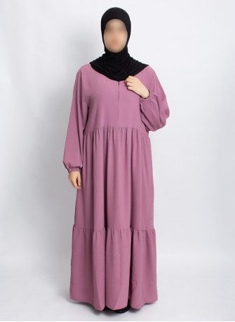 Abaya Hoor Classic – Elegante Abaya in Beere | Hoor Al Ayn