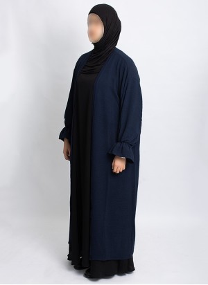 Überwurf Hoor Essential – Leichter Abaya-Cardigan mit Volantärmeln | Hoor Al Ayn