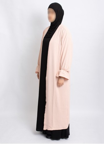 Überwurf Hoor Essential – Leichter Abaya-Cardigan mit Volantärmeln | Hoor Al Ayn