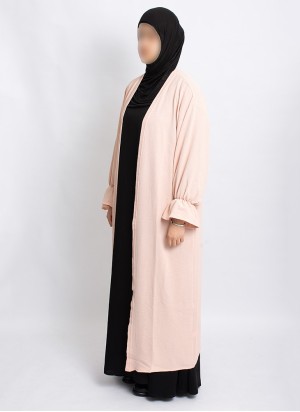 Überwurf Hoor Essential – Leichter Abaya-Cardigan mit Volantärmeln | Hoor Al Ayn