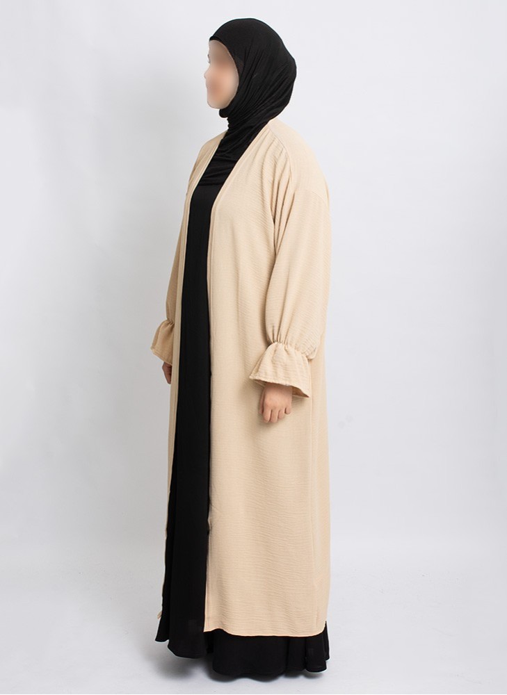 Überwurf Hoor Essential – Leichter Abaya-Cardigan mit Volantärmeln | Hoor Al Ayn