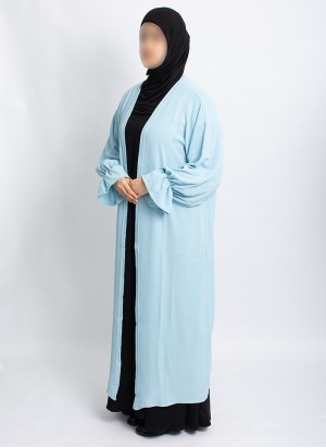 Überwurf Hoor Essential – Leichter Abaya-Cardigan mit Volantärmeln | Hoor Al Ayn