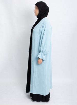 Überwurf Hoor Essential – Leichter Abaya-Cardigan mit Volantärmeln | Hoor Al Ayn