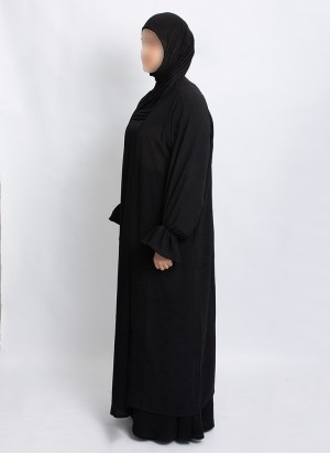 Überwurf Hoor Essential – Leichter Abaya-Cardigan mit Volantärmeln | Hoor Al Ayn