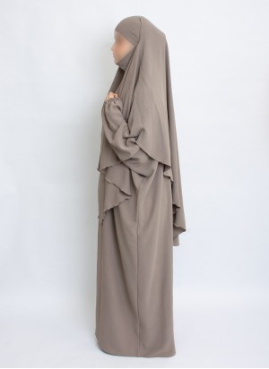 Zweiteiliges Khimar-Set mit Abaya | Hoor Al Ayn