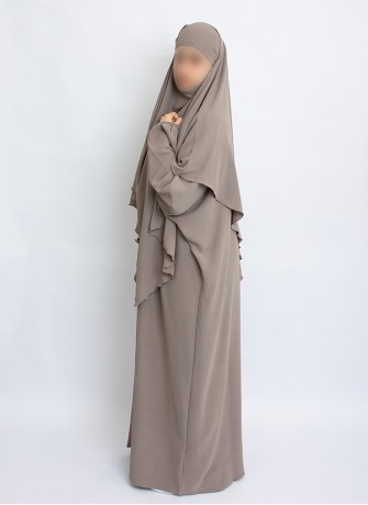 Zweiteiliges Khimar-Set mit Abaya | Hoor Al Ayn