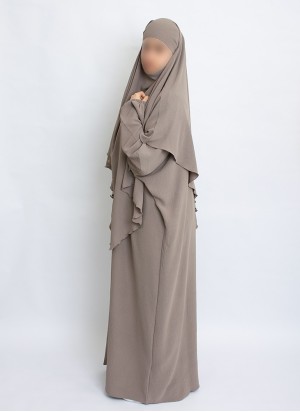 Zweiteiliges Khimar-Set mit Abaya | Hoor Al Ayn