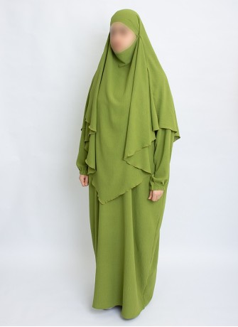 Zweiteiliges Khimar-Set mit Abaya | Hoor Al Ayn