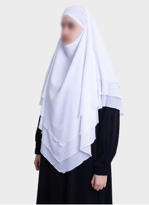 Dreilagiger Chiffon Khimar mit elegantem Fall | Hoor Al Ayn